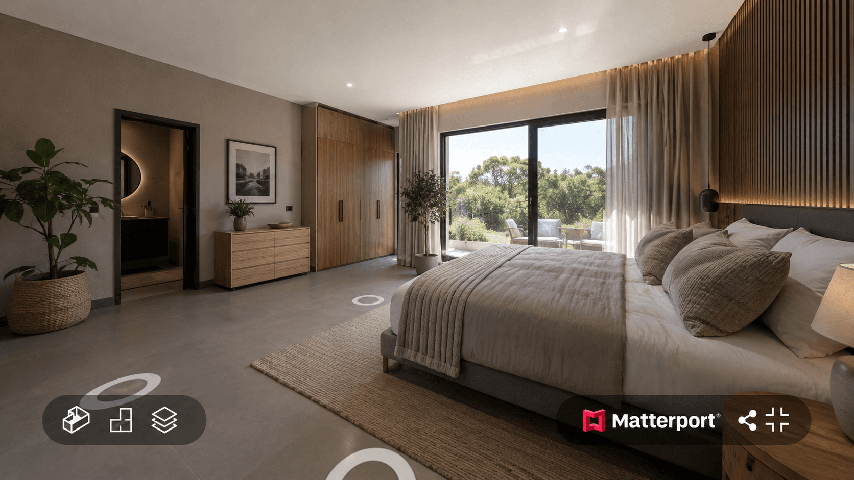 Begehbarer 3D-Rundgang einer Wohnung in der Matterport-Ansicht